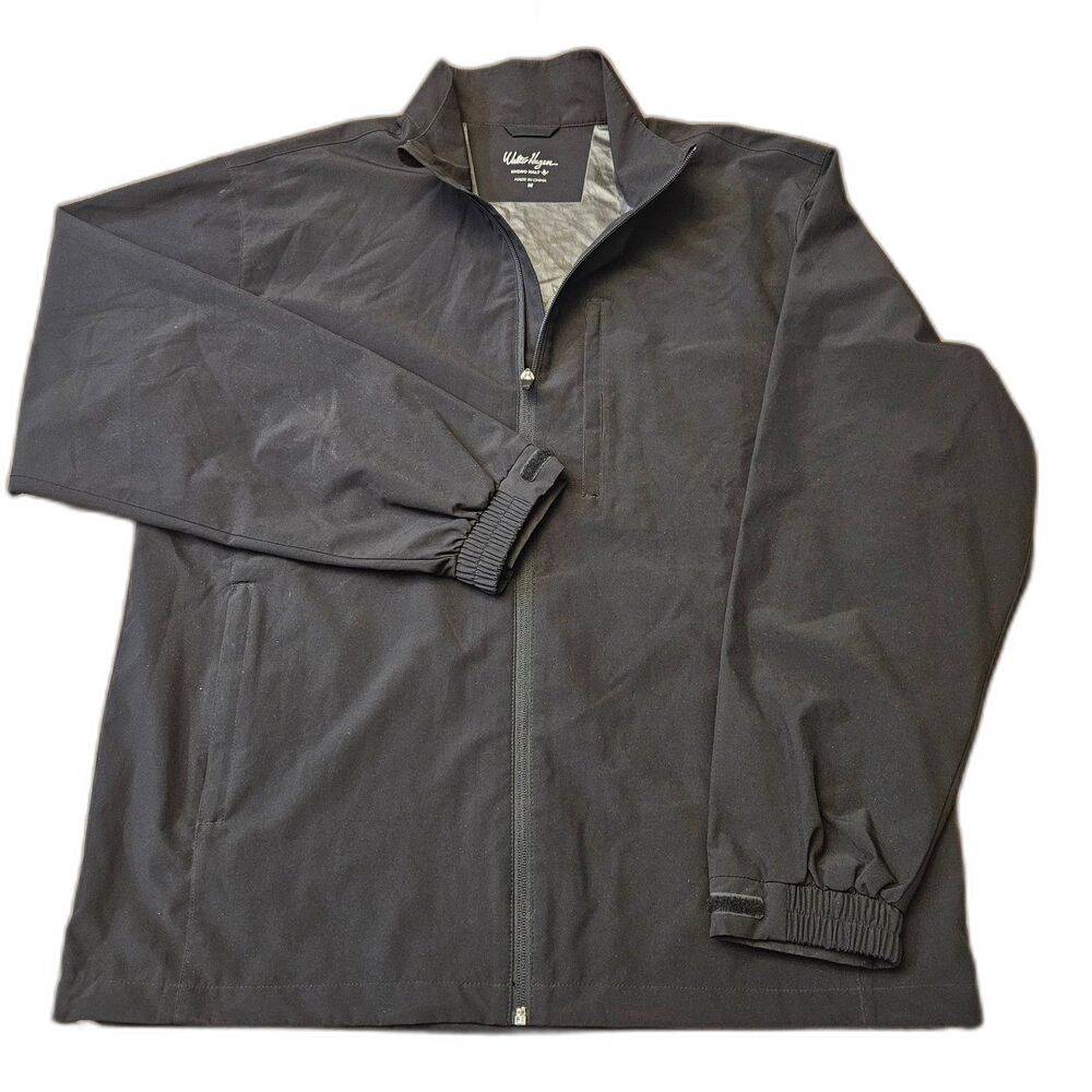 Walter Hagen Medium Hydro Halt Golf Rain Jacket Chest Pocket Black